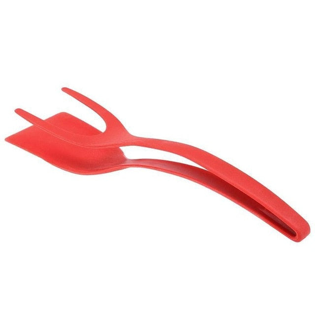 Non-Sticky Grip Flip Spatula and Kitchen Tongs