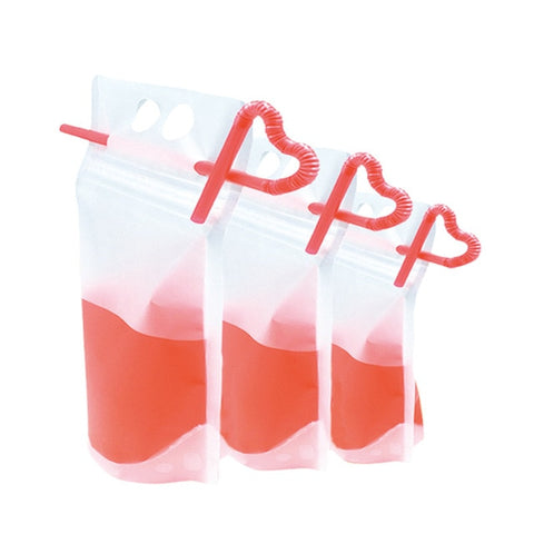 Double-hole Frosted Beverage Pouch Drinking Bag