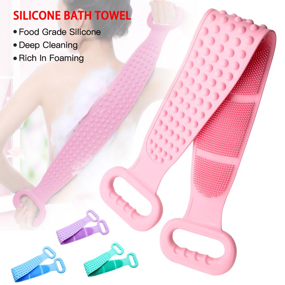 Back Scrubber Double Sided Silicone Wash Towel