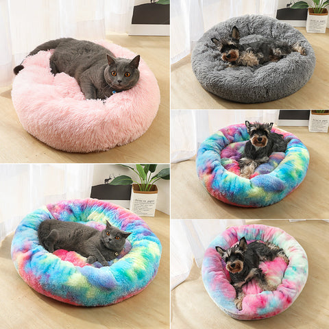 Pet Round Plush Cat Bed Matress