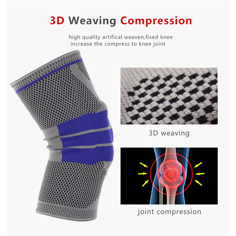 Knitting Anti Slip Silicone Elastic Knee Support
