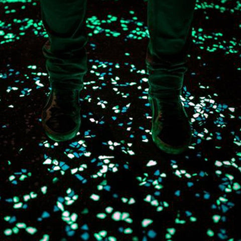 300 Pcs Glow In The Dark Bright Pebbles Aquarium Garden Decor