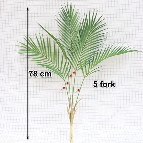 Artificial Palm Leaf Plastic Plants Garden Home Decorations