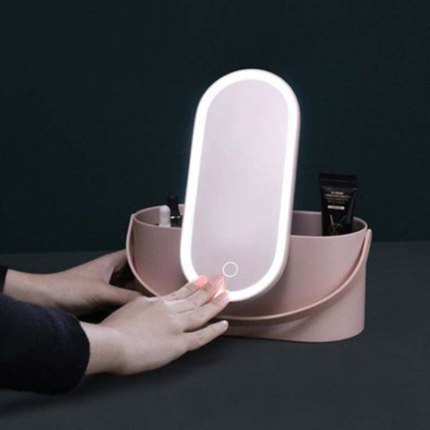 LED Touch Screen Illuminated Makeup Mirror Box