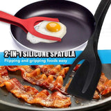 Non-Sticky Grip Flip Spatula and Kitchen Tongs